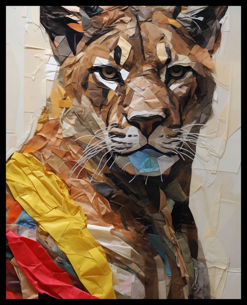 Plakat 40x50cm Papierowy Tygrys zdjęcie 2