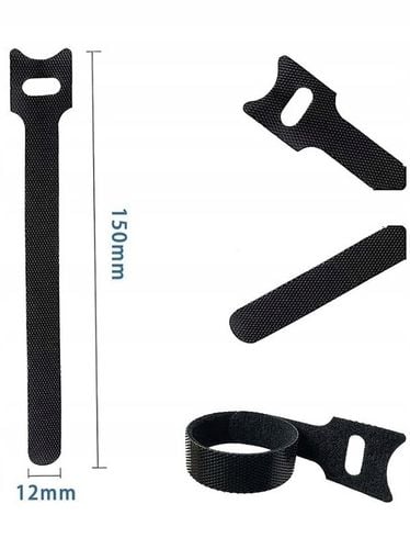 100 x OPASKA RZEP PASKI DO KABLI TAŚMA RZEPOWA WIELOKROTNEGO UŻYTKU na Arena.pl