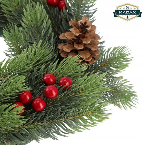 WIANEK ŚWIĄTECZNY STROIK NA DRZWI STÓŁ WIENIEC OZDOBA PREMIUM ŚWIĘTA 45 cm na Arena.pl