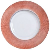 Podtalerz szklany z rożowym brzegiem