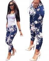 WŁOSKIE KOBIECE Spodnie Dresowe KWIATY Różne Wzory