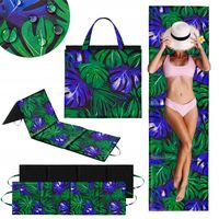 MATA PLAŻOWA NA PLAŻE KAMIENISTE GRUBA DUŻA XXL KARIMATA SKŁADANA 180x50 CM