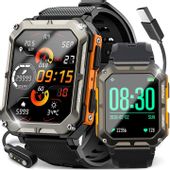 ZEGAREK SMARTWATCH MĘSKI PANCERNY WODOODPORNY ROZMOWY POLSKIE MENU SPORT
