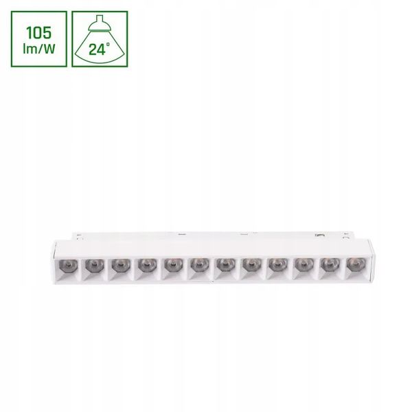 SYSTEM SHIFT BASIC GRID S Oprawa liniowa 22cm 12W 2700K ciepła BIAŁY zdjęcie 1