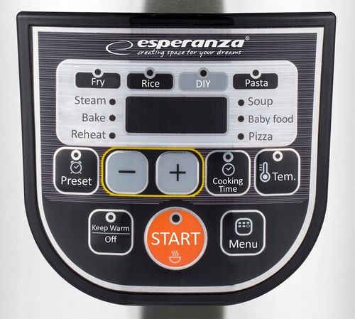 SZYBKOWAR PAROWAR KOMBIWAR 5L SREBRNY 11 FUNKCJI MULTICOOKER ESPERANZA na Arena.pl