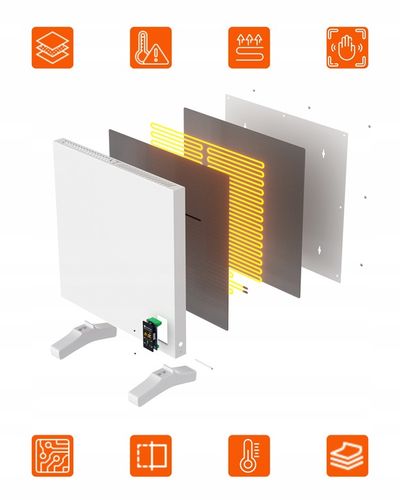 Grzejnik elektryczny podczerwień 270W 7m energooszczędny promiennik na Arena.pl