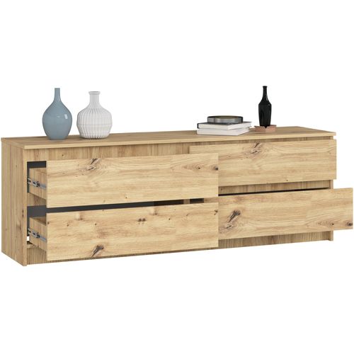 Komoda K 160 cm 4 szuflady - dąb artisan na Arena.pl