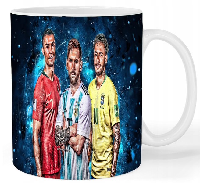 Kubek ceramiczny Messi Ronaldo Neymar zdjęcie 1