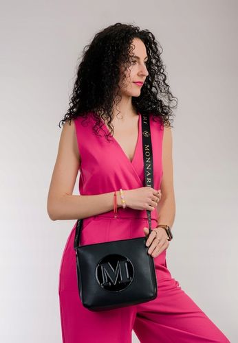 MONNARI Torebka na ramię LISTONOSZKA Pojemna PASEK LOGO PREMIUM na Arena.pl