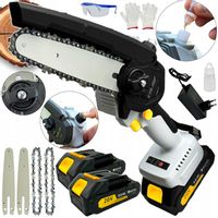 PIŁA AKUMULATOROWA ŁAŃCUCHOWA BEZSZCZOTKOWA RĘCZNA PILARKA SMAROWANIE 2xAKU