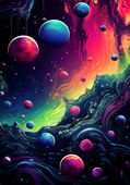 Plakat 70x100cm Kalejdoskop Galaktyk