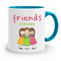 Kubek Błękitny Przyjaciel Przyjaciele Na Zawsze Z Nadrukiem Ze Zdjęciem