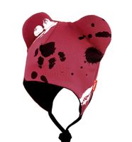 Czapka wiązana Łapka, amarantowa 41