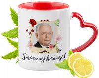 Kaczyński Kubek Czerwony Z Uszkiem W Kształcie Serca Na Prezent