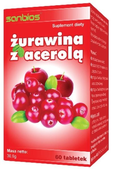 ŻURAWINA Z ACEROLĄ 60 TABLETEK zdjęcie 1