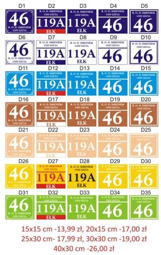 TABLICA ADRESOWA tabliczki adresowe numer domu na Arena.pl