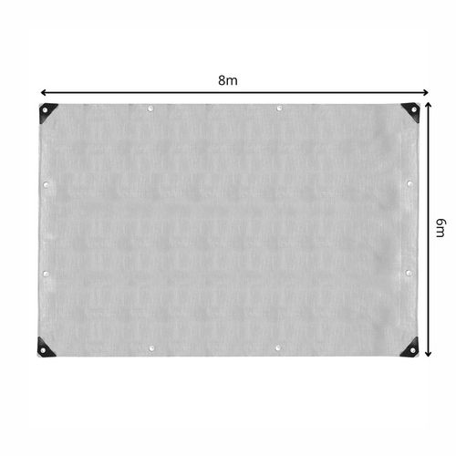 Plandeka 6x8 m 130g/m2 gruba płachta ochronna do ogrodu, na samochód szara na Arena.pl
