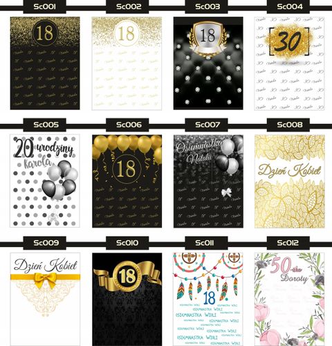 TŁO FOTOGRAFICZNE ścianka do zdjęć 18stka urodziny na Arena.pl