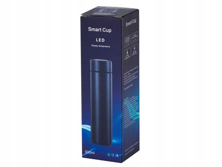 Kubek termiczny termos smart LED 500ml czarny zdjęcie 3