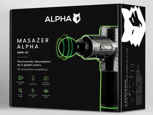 Pistolet do Masażu Alpha Massage Gun Pro - Masażer do Pleców, Stóp i Ciała na Arena.pl