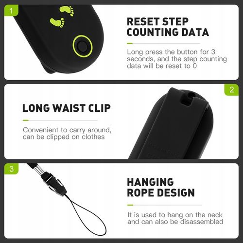 Elektroniczny krokomierz Przenośny licznik kroków Mini krokomierz na Arena.pl