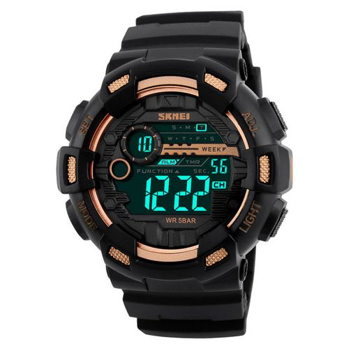 Zegarek męski SKMEI LED elektroniczny czarny wiele funkcji na Arena.pl