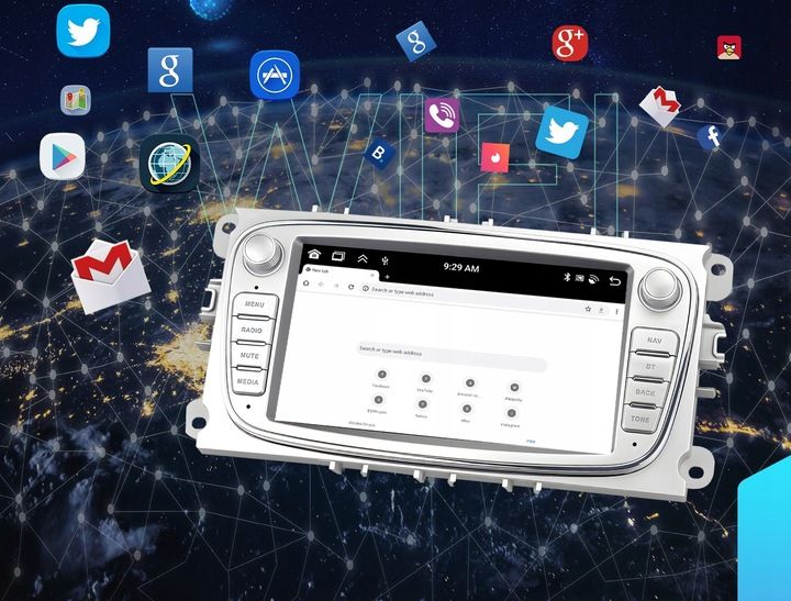 RADIO SAMOCHODOWE do FORD MONDEO MK4 FOCUS MK2 MK3 GALAXY GPS ANDROID RDS zdjęcie 10
