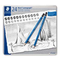 zestaw 24 ołówków 12b-10h staedtler lumograph
