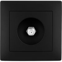 GNIAZDO PRĄDOWE CZARNE PODTYNKOWE Z BOLCEM WESA VCX LC 45