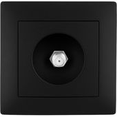 GNIAZDO PRĄDOWE CZARNE PODTYNKOWE Z BOLCEM WESA VCX LC 45