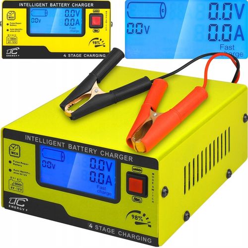 SZYBKI PROSTOWNIK ŁADOWARKA 6V/12V 15A AKUMULATORÓW SAMOCHODOWYCH, ŻELOWYCH na Arena.pl