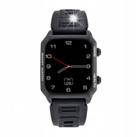 Smartwatch Czarny silikonowy pasek ciśnieniomierz