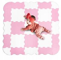 Mata piankowa puzzle piankowe duża dla dzieci kojec duża gruba różowa 25cz