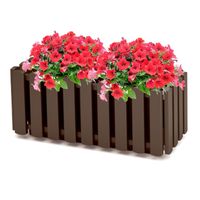 Doniczka skrzynka balkonowa 18x38x16,2 cm brąz