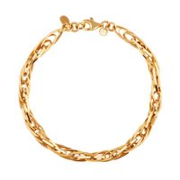 śliczna przeplatana bransoletka złota - 333 - bxx6420