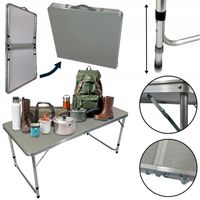 STÓŁ KEMPINGOWY SKŁADANY TURYSTYCZNY BIWAKOWY STOLIK SC1002 SZARY