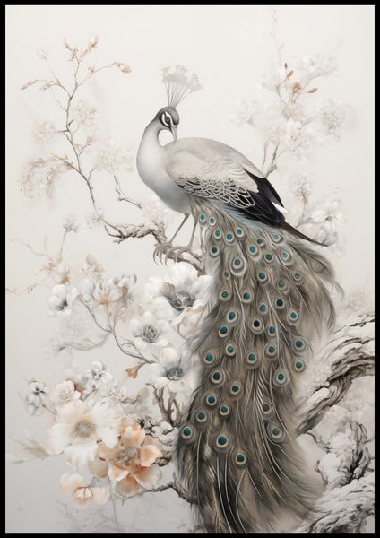 Plakat 70x100cm Pawia Gracja zdjęcie 2