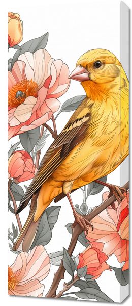 Obraz 40x100cm Wiosenny Śpiewaczek zdjęcie 1