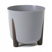 Nowoczesna doniczka SZARA do roślin tworzywo 34cm