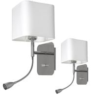 Kinkiet Napoli 1xE27 + 1W LED Biały / Chrome