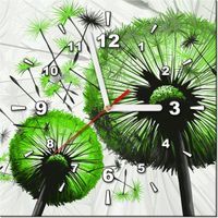 30CM 30CM ZEGAR ŚCIENNY OBRAZ LIMONKOWE DMUCHAWCE DRUK PŁÓTNO