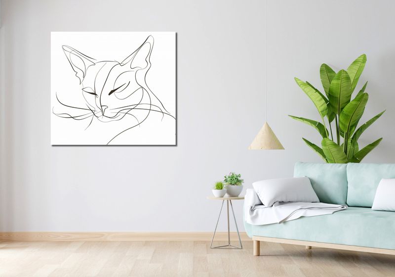 Obraz 100x90cm Linijny Kot zdjęcie 2