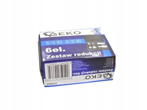 ZESTAW REDUKCJI CHROMOWANYCH NASADKI 1/4 1/2 3/4 3/8 6EL ADAPTERÓW G13543 na Arena.pl