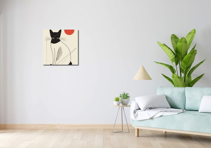 Obraz 50x50cm Czerwony Krąg zdjęcie 2