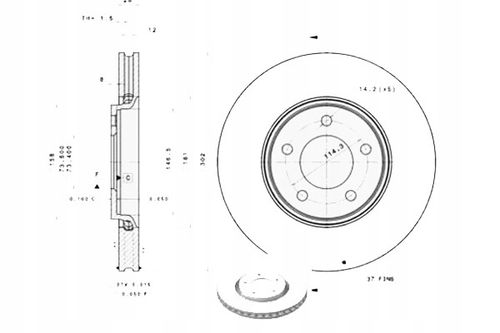 TARCZA HAM PRZOD 302X28 V BREMBO na Arena.pl
