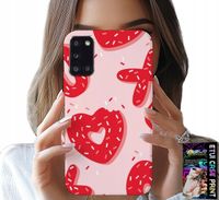 ETUI DO SAMSUNG GALAXY A31 - KOBIECE, MODNE WZORY XOXO SERCE + SZKŁO