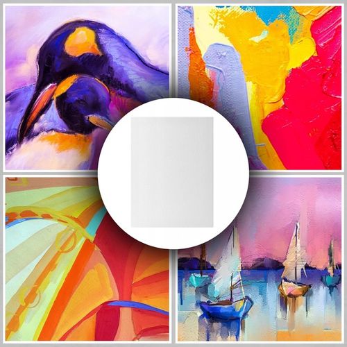 PŁÓTNO MALARSKIE DO MALOWANIA PODOBRAZIE BAWEŁNIANE 10szt 30x40 cm zestaw na Arena.pl