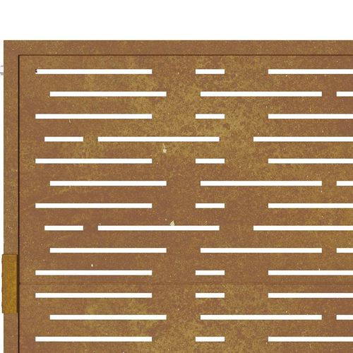 Furtka ogrodowa, 105x155 cm, stal kortenowska, motyw prostokąty na Arena.pl