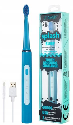 SZCZOTECZKA SONICZNA DO ZĘBÓW DLA DZIECI OD 8 LAT VITAMMY SPLASH SURF USB na Arena.pl