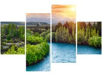 140CM 70 OBRAZ RZEKA CLUTHA NOWEJ ZELANDII ŚCIENNY